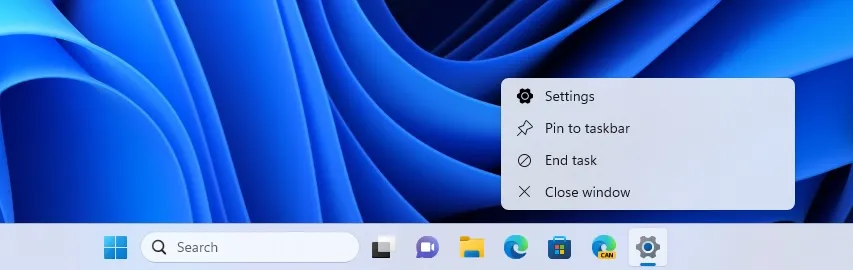 Windows 11 Fin de tâche pour la barre des tâches