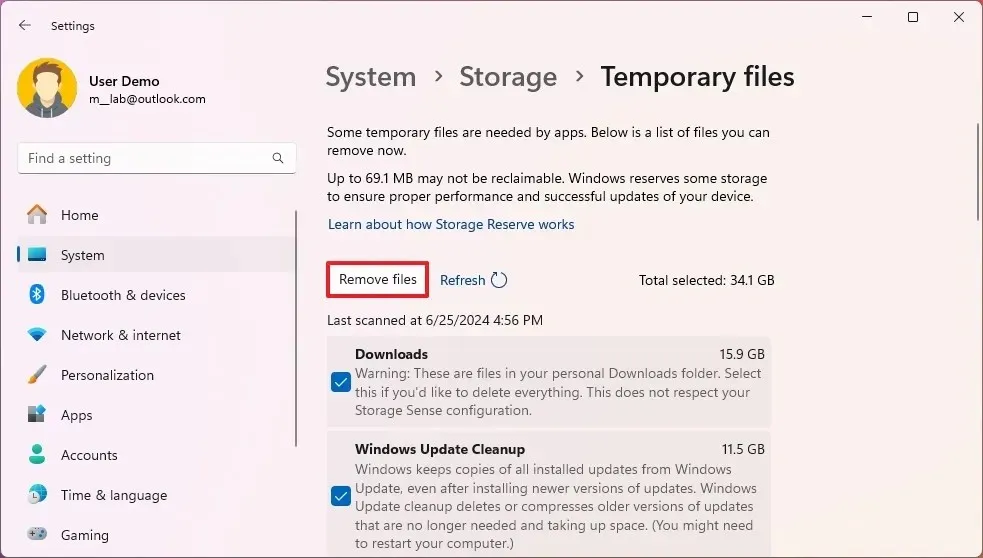 Rimuovere i file temporanei di Windows 11