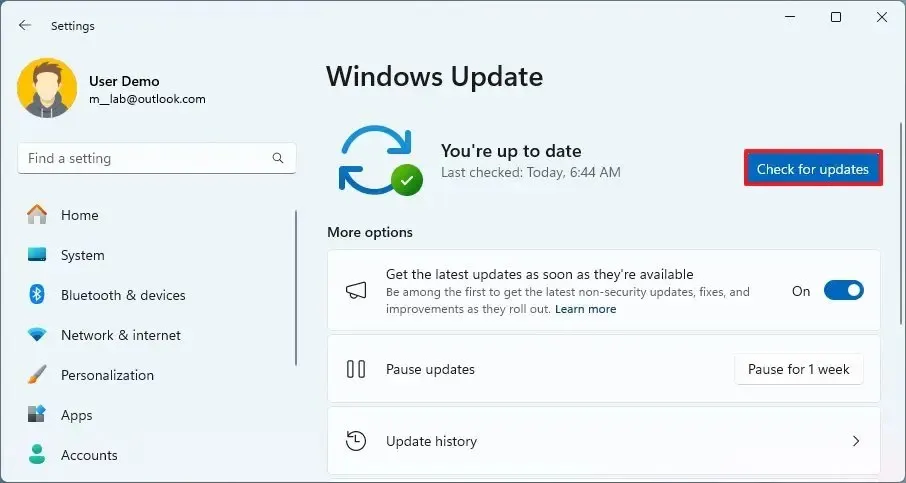 Windows 11 controlla e installa gli aggiornamenti