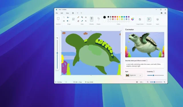 So verwenden Sie Cocreator AI zum Erstellen digitaler Kunstwerke in Paint für Windows 11