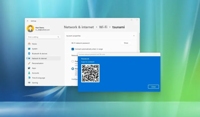 Wi-Fi-wachtwoord delen met QR-code op Windows 11