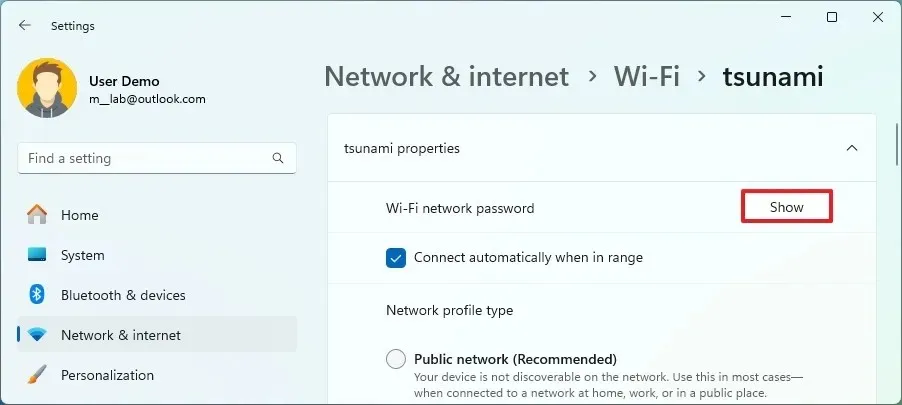 Configuration du mot de passe du réseau Wi-Fi