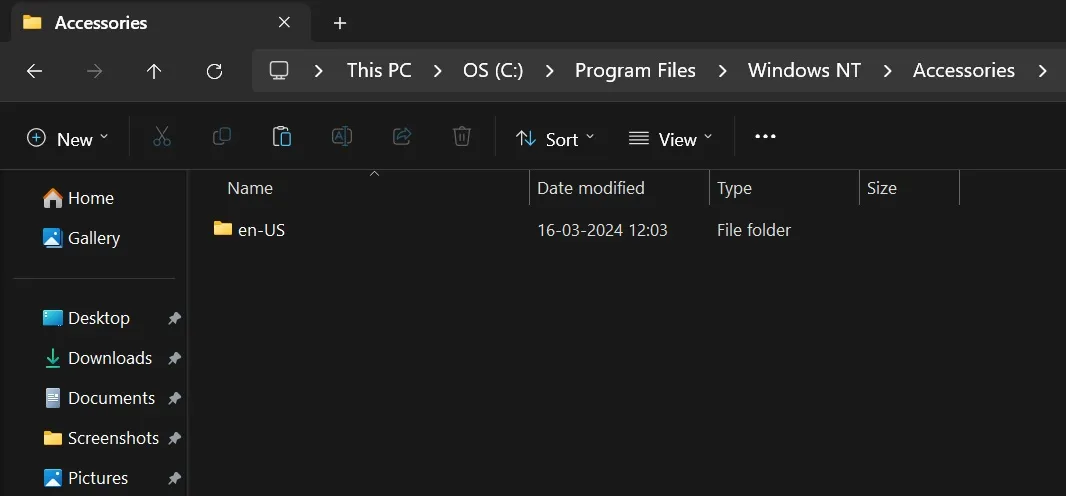 Wordpad-Dateien fehlen in Windows 11 24h2