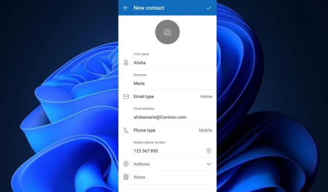 Microsoft aggiunge un nuovo editor di contatti per Outlook su iOS e Android