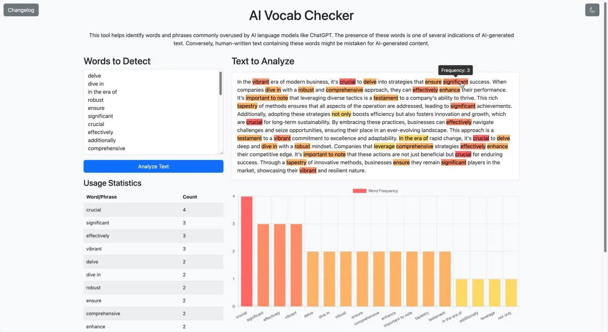 Versión final de la aplicación Ai Vocab Checker