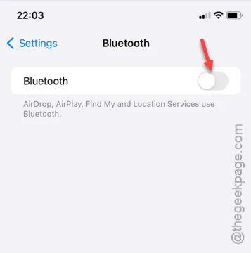Bluetooth désactivé au minimum