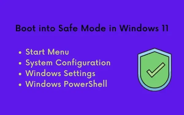 Comment démarrer en mode sans échec sous Windows 11