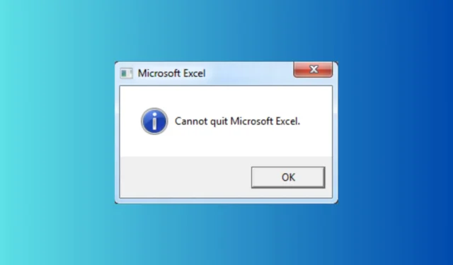 Microsoft Excel lässt sich nicht beenden: 5 schnelle Möglichkeiten zum Schließen