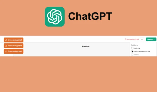 Error de ChatGPT al guardar borrador: 6 soluciones para solucionarlo
