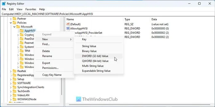 Configurare le impostazioni di Microsoft Defender Application Guard tramite REGEDIT