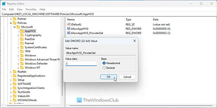 Configurare le impostazioni di Microsoft Defender Application Guard tramite REGEDIT