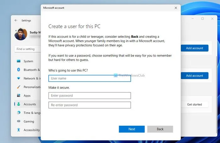Cómo crear una nueva cuenta local en Windows 11