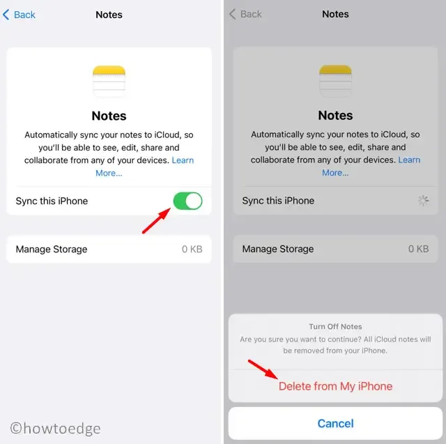 Eliminar tus notas de iCloud en iPhone