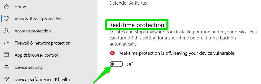 Deshabilitar Windows Defender