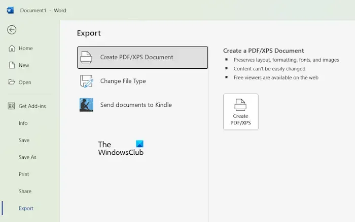 Word-Dokument als PDF exportieren