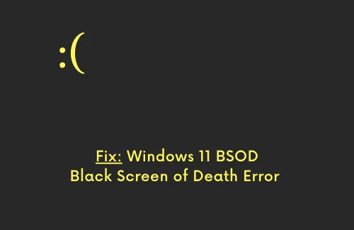 So beheben Sie den BSOD (Black Screen of Death Error) unter Windows 11