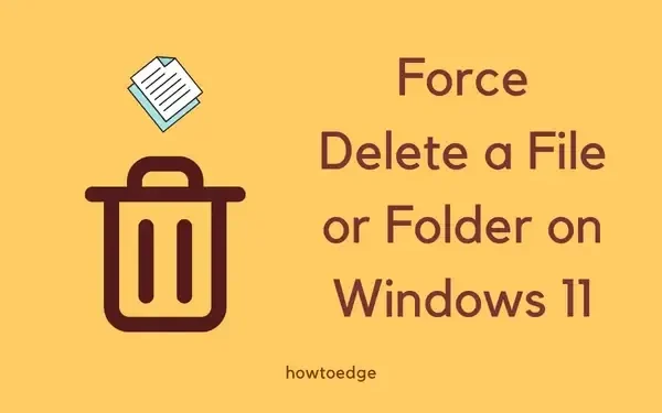 Windows 11에서 파일이나 폴더를 강제로 삭제하는 방법