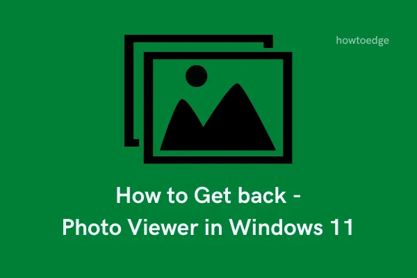 Windows 11에서 사진 뷰어를 다시 가져오세요