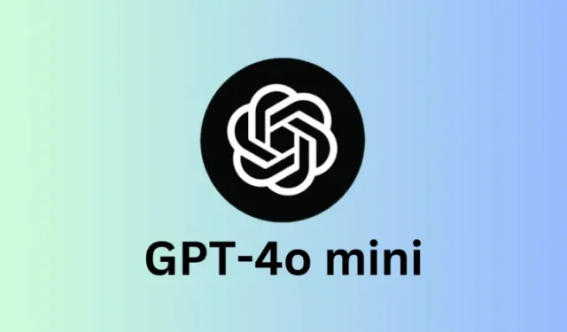 OpenAI 推出最具成本效益的小型人工智慧模型 GPT-4o Mini