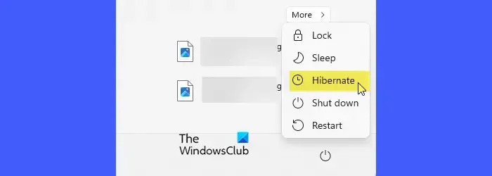 Hibernar en Windows