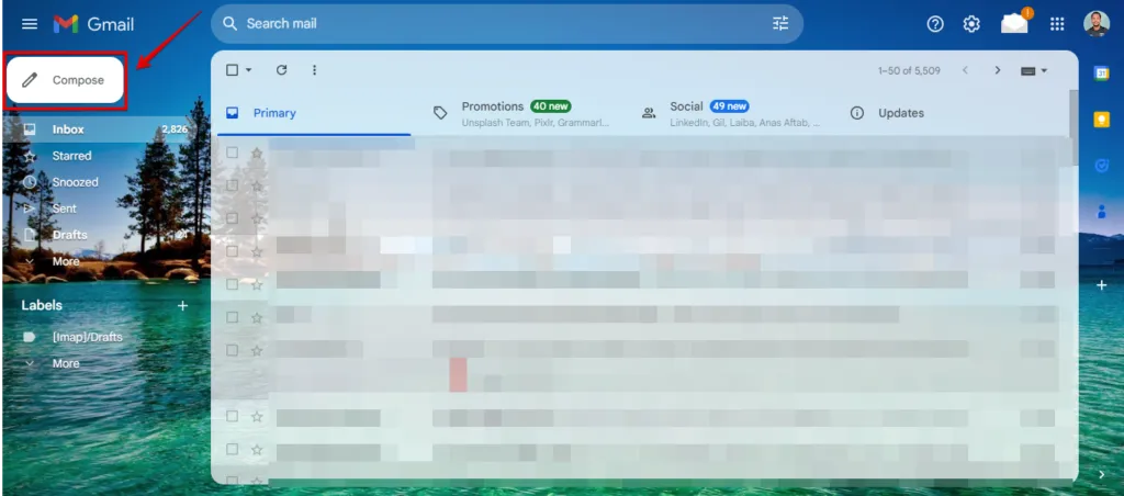 Gmail-Konto auf dem Desktop