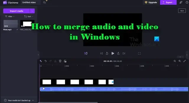 Comment fusionner l’audio et la vidéo dans Windows 11/10