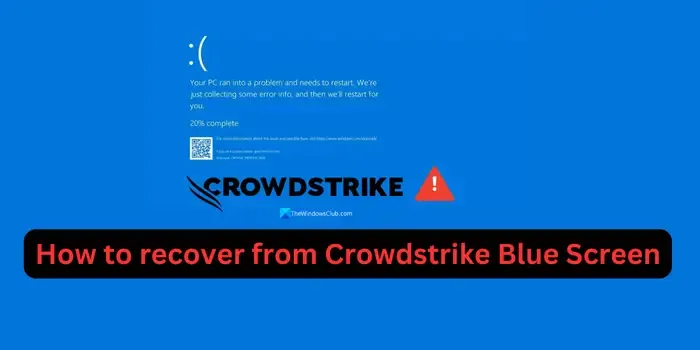 Crowdstrike 블루 스크린에서 복구하는 방법