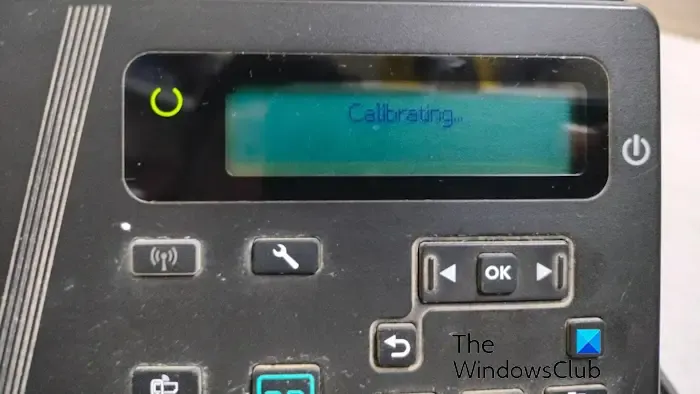 Mensaje de error de calibración de impresora HP