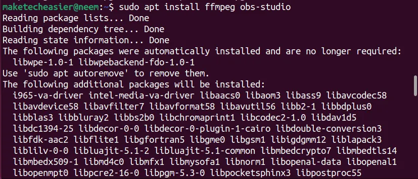 Installez OBS Studio sur votre Ubuntu en exécutant
