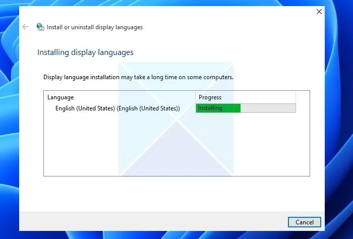 Installa manualmente il Language Pack di Windows