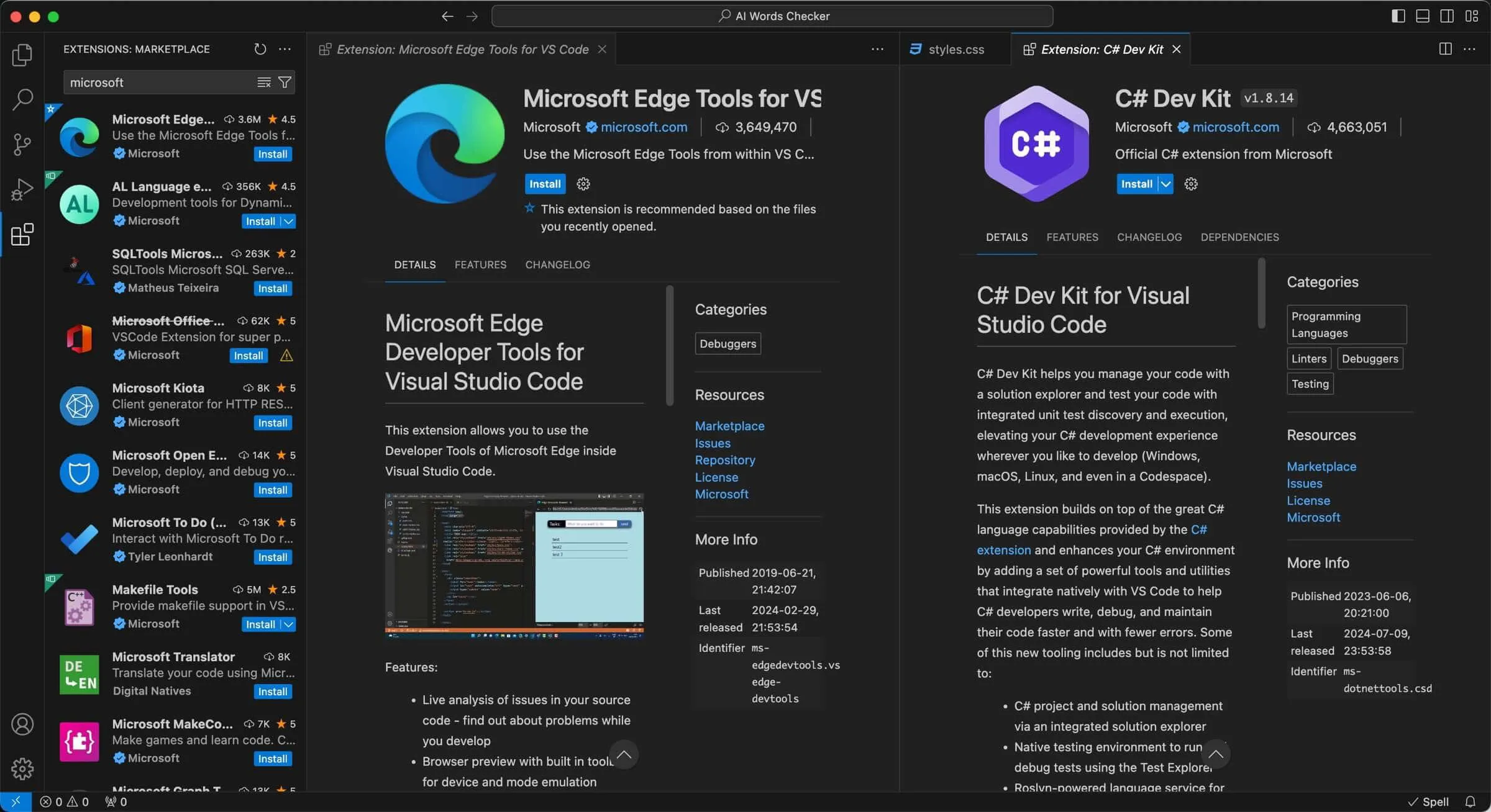 Extensions Microsoft Vscode