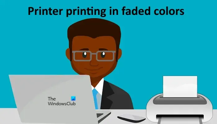 Printer print in vervaagde kleuren