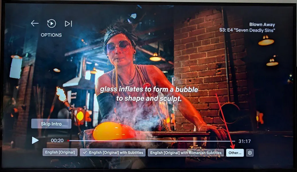 SamsungTV の「その他」オプションに移動します。