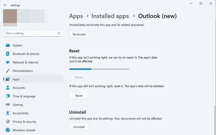 Outlook Nieuw Windows repareren