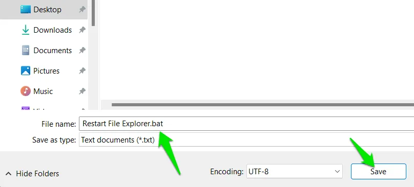 Salva file Bat Windows