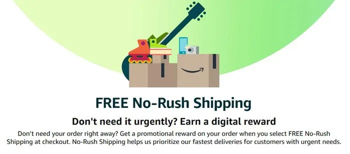 Amazon には急ぎの配送オプションはありません。