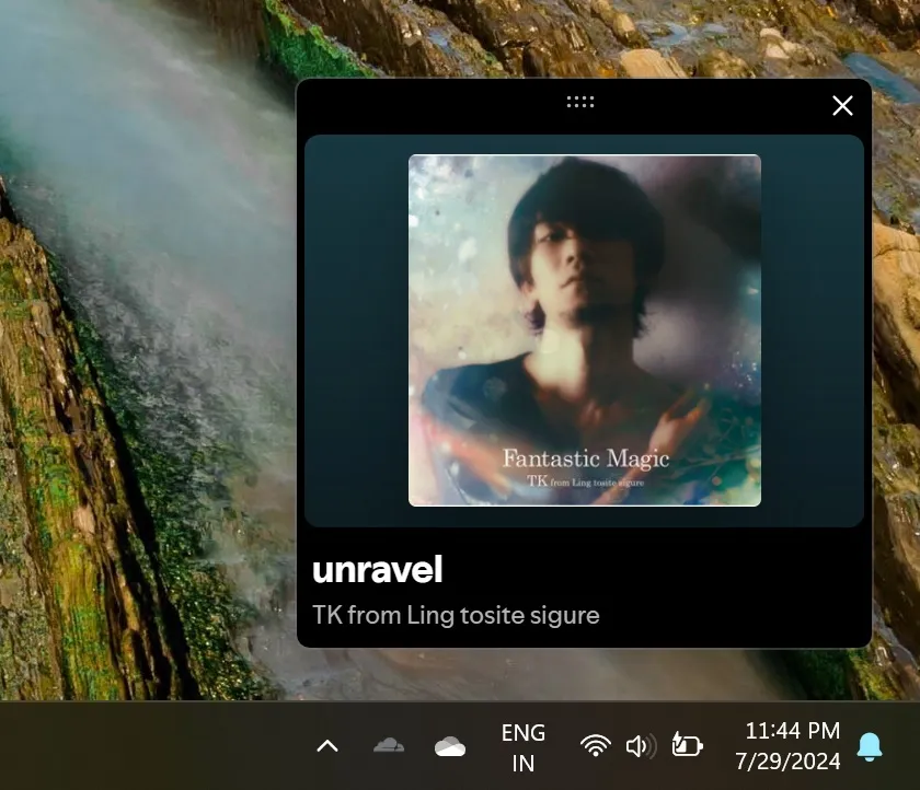 Mini odtwarzacz Spotify w systemie Windows 11