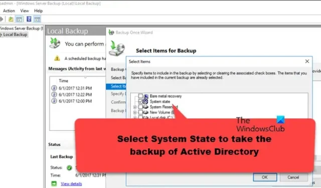 So sichern und stellen Sie Active Directory in Windows Server wieder her