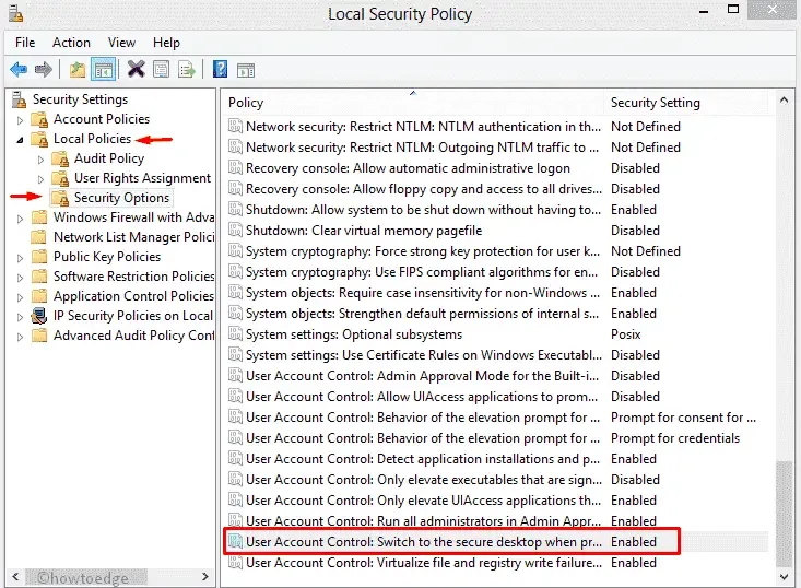 UAC prompt Secure Desktop
