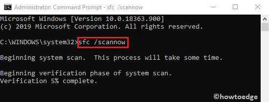 SFC/scannow