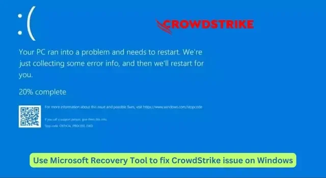 使用 Microsoft Recovery Tool 修復 Windows 上的 CrowdStrike 問題