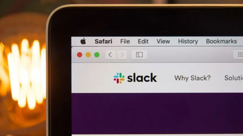 Slack geladen op een Mac.