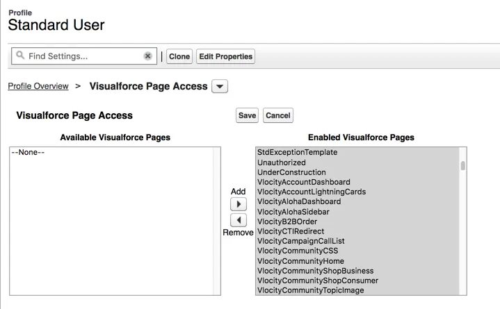 Visualforce 페이지 접근