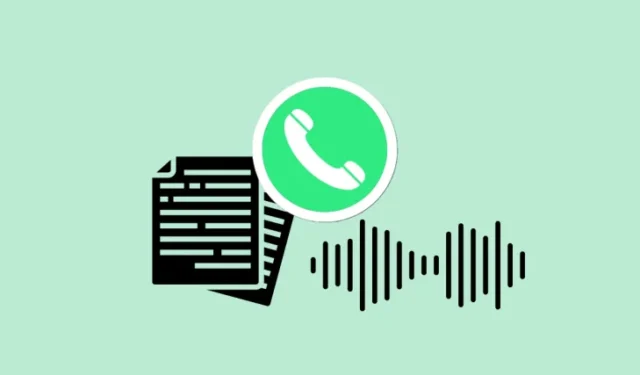 WhatsApp의 Android 앱을 사용하면 음성 메시지를 필사할 수 있습니다. 방법은 다음과 같습니다.