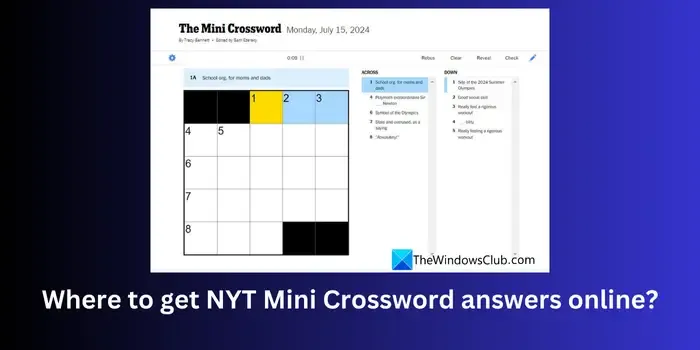 Waar u online NYT Mini Crossword-antwoorden kunt krijgen