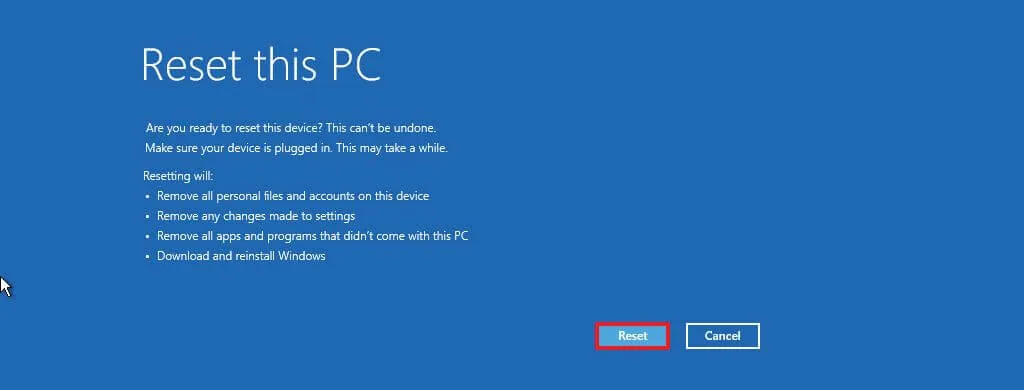 Windows 10 schone installatie met geavanceerde opstartoptie