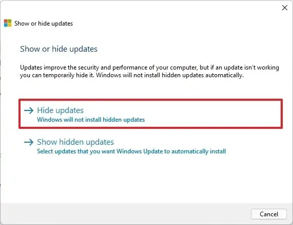 Windows 11 oculta actualizaciones