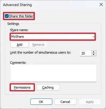 Zaawansowane udostępnianie folderów w systemie Windows