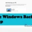 Cómo utilizar la aplicación Copia de seguridad de Windows en Windows 11