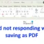 Program Word nie odpowiada podczas zapisywania w formacie PDF